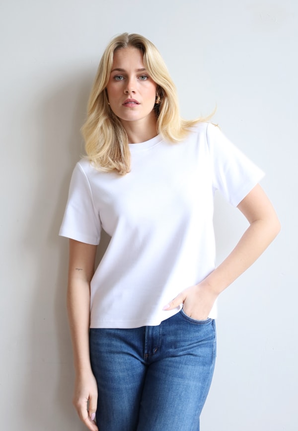 Not Basics Organic Cotton Relaxed Fit T-Shirt, White Review