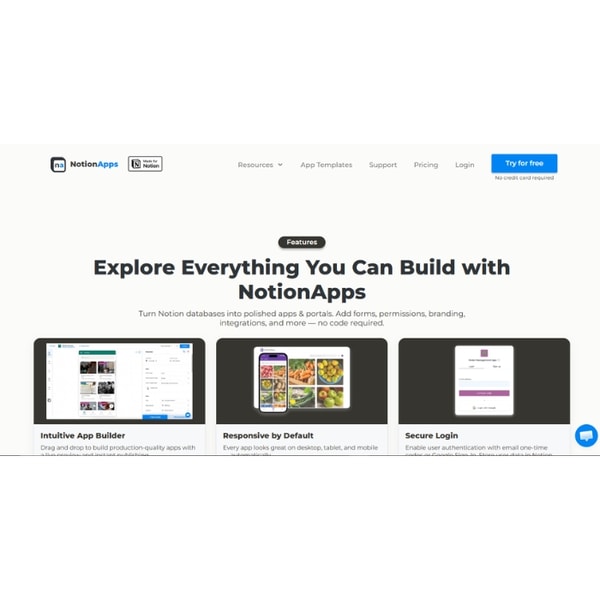 NotionApps Platform Features