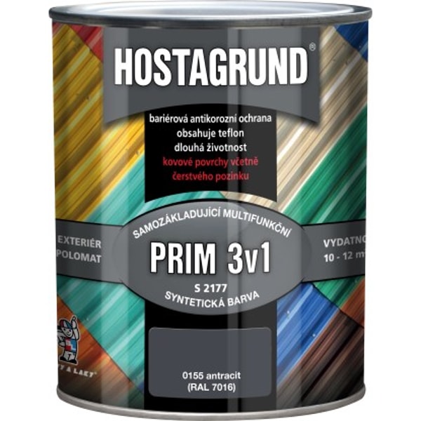OBI HOSTAGRUND Z&aacute;kladn&iacute; i vrchn&iacute; barva na kov 3v1 PRIM S2177 Recenze