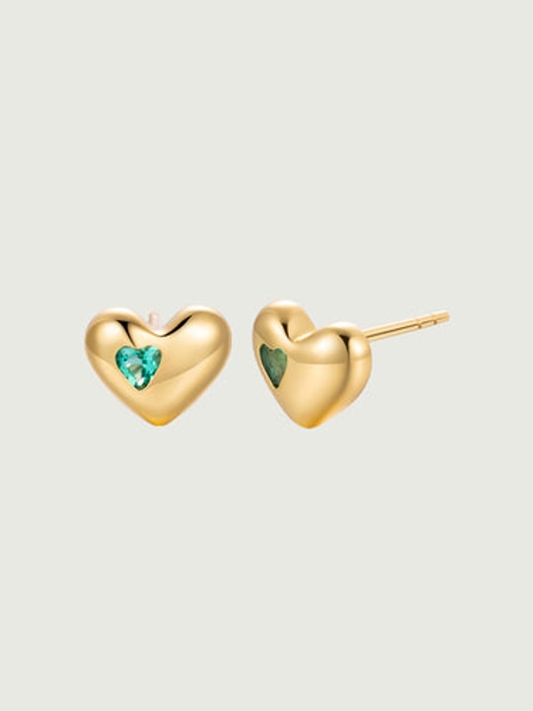 OBY Jewelry Emerald Heart Stud Earrings Review