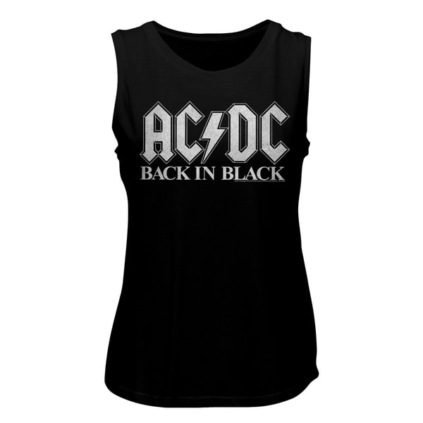 AC/DC Back In Black 2 Black Women's Muscle Tank Top T-Shirt Review
