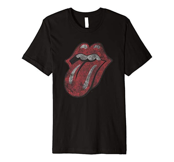 Rolling Stones Distressed Tongue Adult Fitted T-Shirt Review