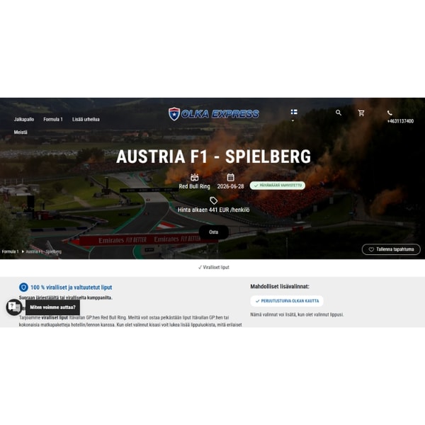 OLKA Express Austria F1 - Spielberg Arvostelu