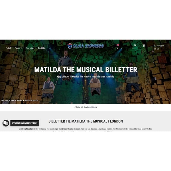 OLKA Express Matilda The Musical billetter Anmeldelse