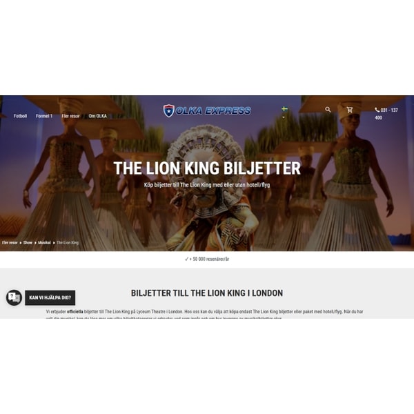 OLKA Express The Lion King biljetter Recension