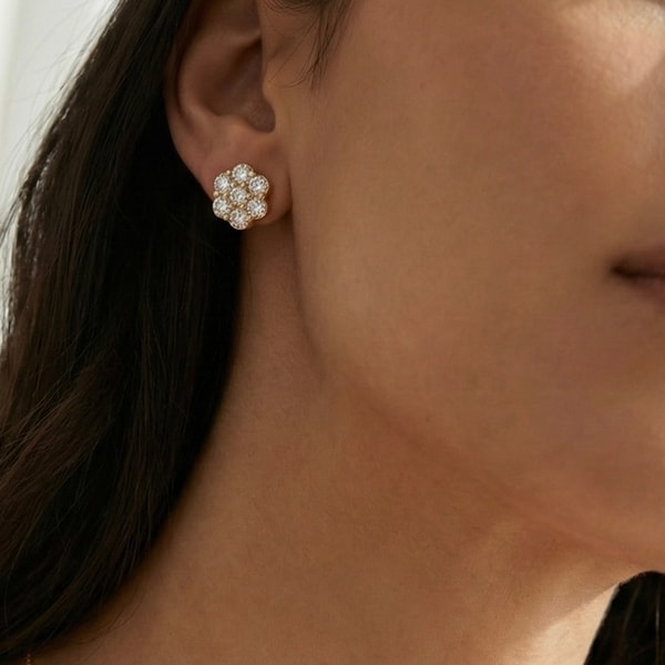 Omara Jewelry Klastrowe Kolczyki z Szlifem Opinia 