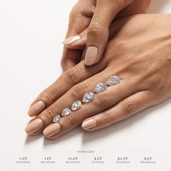 Omara Jewelry Anillo de Compromiso Corte Pera Novara Rese&ntilde;a