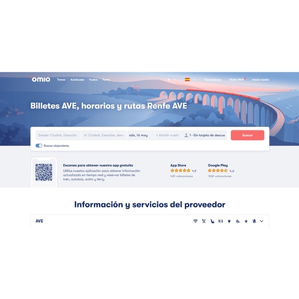 Omio Billetes AVE Rese&ntilde;a 