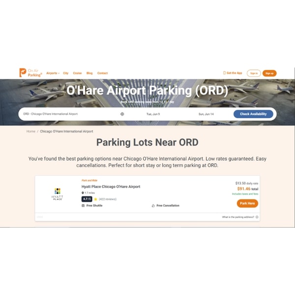 On Air Parking Schiller Park Airport Parking Review