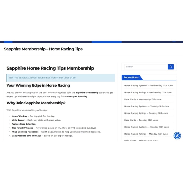 One Stop Racing Sapphire Membership Review