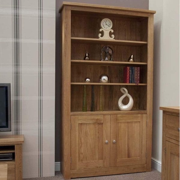 Only Oak Furniture Burniston Oak 2 Door Bookcase Review
