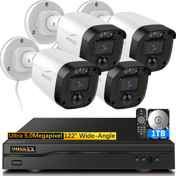 OOSSXX Wired Security Camera System Outdoor Home Video Review