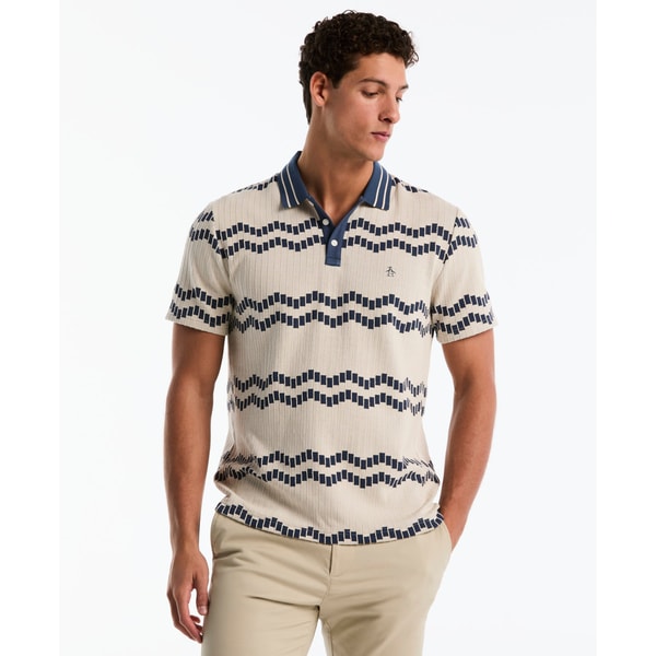 Original Penguin Jacquard Wavy Tiles Polo Shirt Review