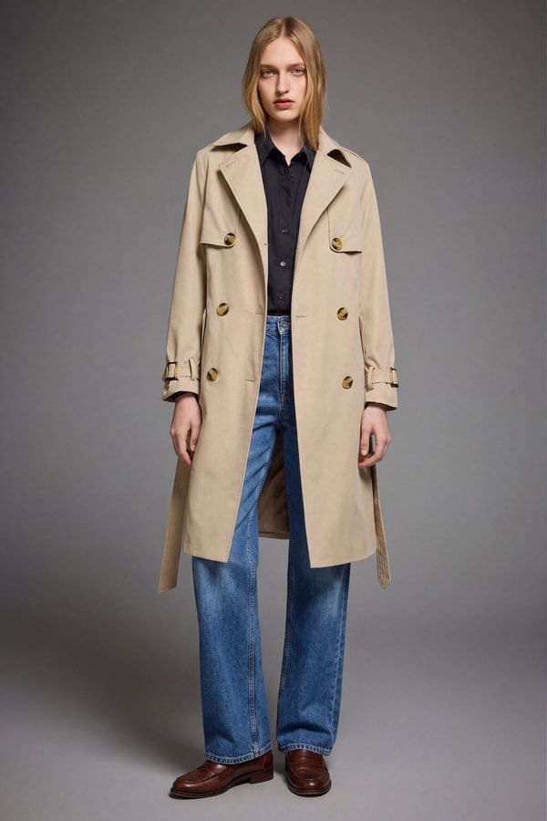 OROLAY 3/4 Belted Trench Coat Review