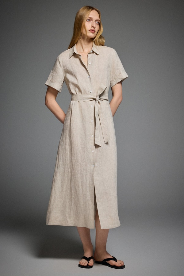 OROLAY Classic Linen Maxi Dress Review