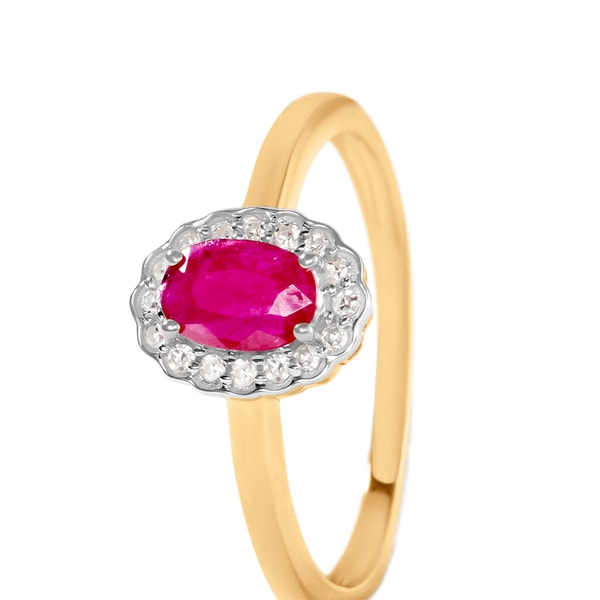 OROVIVO EDELGARD Damen Ring Gold 585 (14 Karat) Rubin Rot 0,5 ct Oval Review