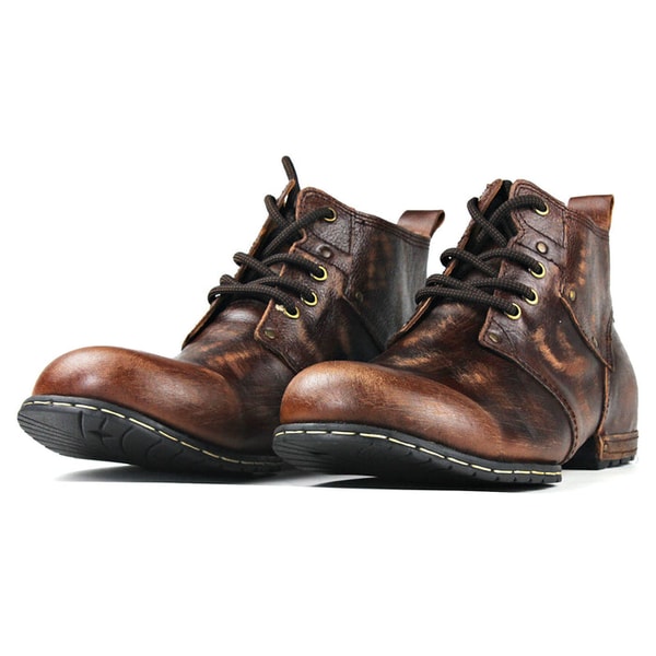 Osstone Men's Leather Ankle Boots OSS-6015-2-Retro Review