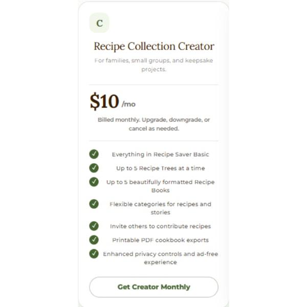 Our Recipe Tree Recipe Collection Creator Reviews