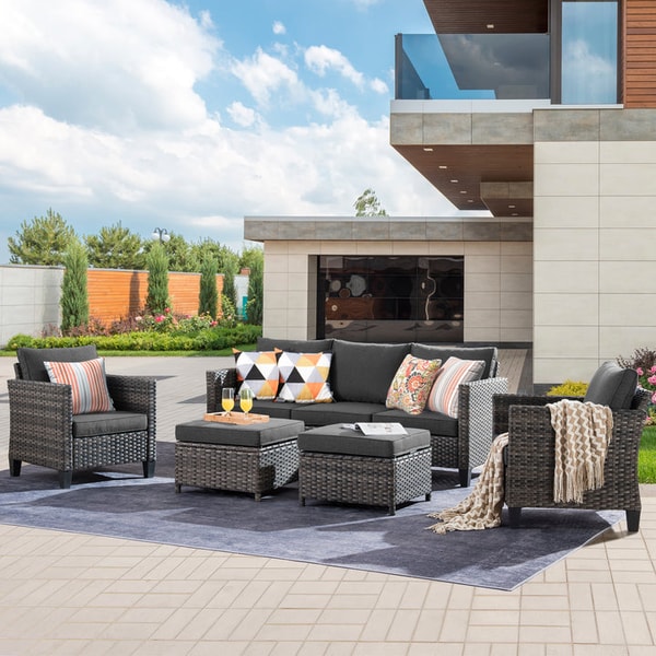 OVIOS 5-Piece Wicker Outdoor Patio Furniture Set Review
