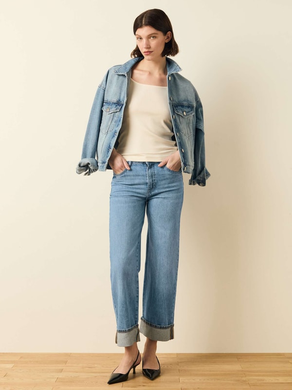 OVS Fashion Vaqueros culotte Les Copains Rese&ntilde;a