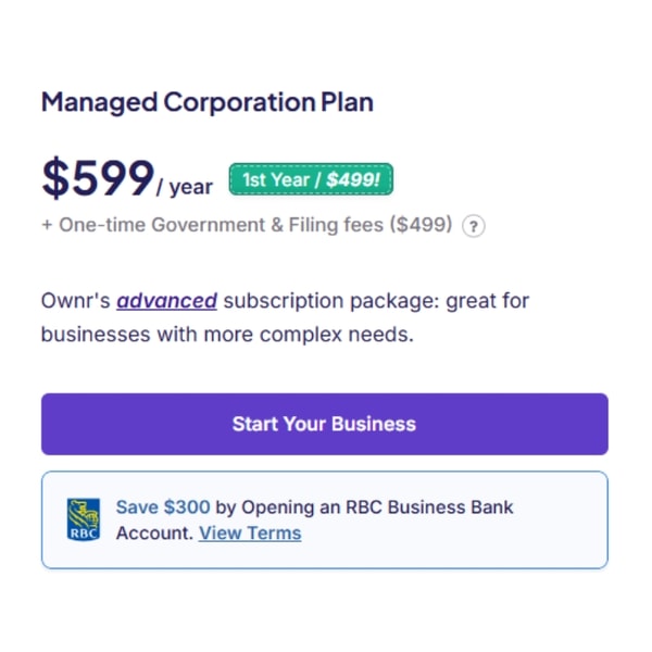 Ownr Managed Corporation Plan Review