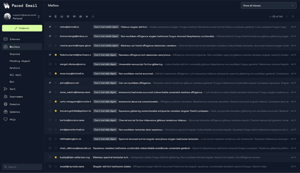 About Paced Email