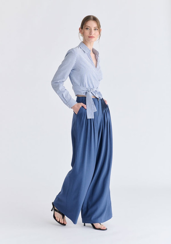 Paisie Side Tie Wrap Blouse Review