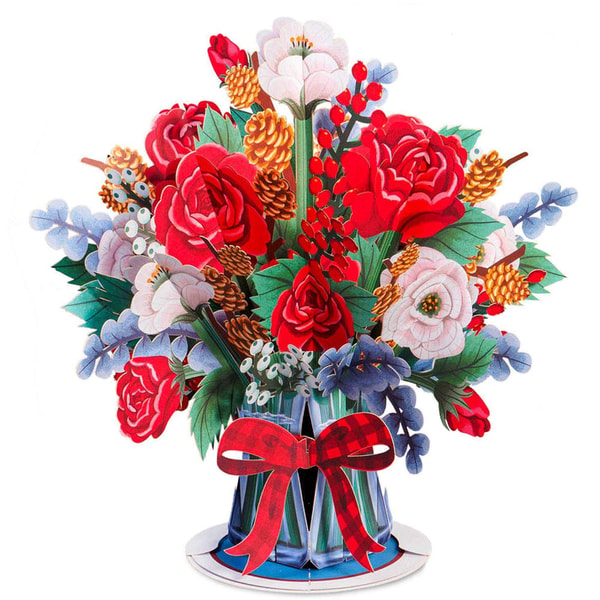 Paper Love HugePop Joyous Flower Bouquet Pop Up Christmas Card Review