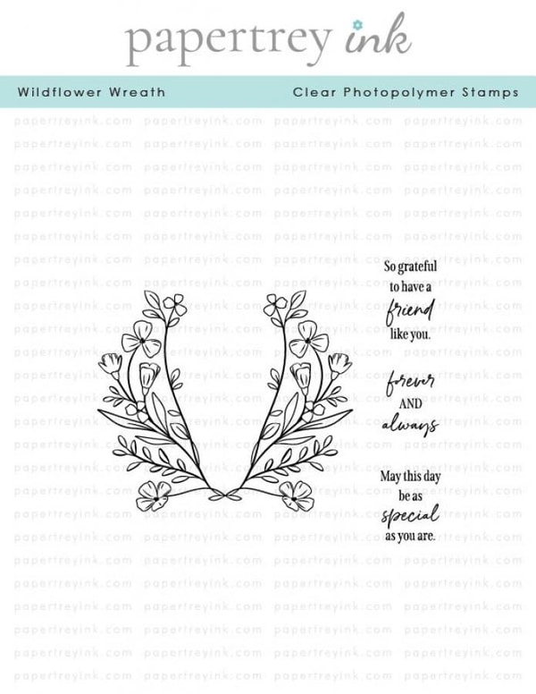 Papertrey Ink Wildflower Wreath Stamp Set Review