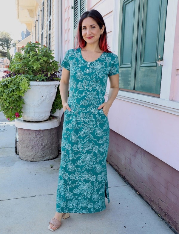 Passion Lilie Teal Magnolia Organic Maxi Dress Review