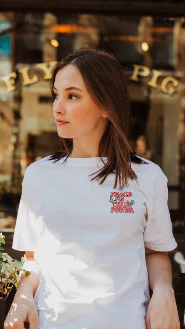 Peace Life PEACE IS TRUE POWER Unisex organic cotton t-shirt Review