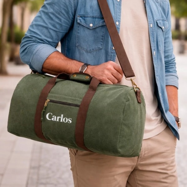 Personalizatufunda.es Bolsa Vintage Verde Rese&ntilde;a