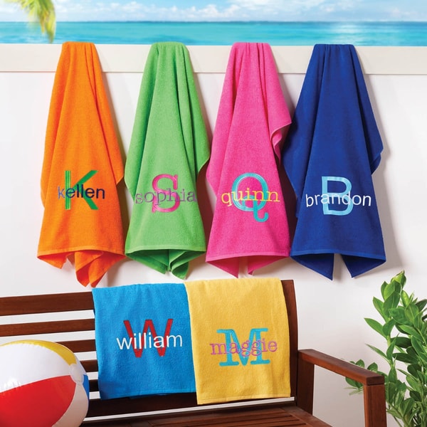 Personalized Planet Colorful Initial Terry Loop Small Beach Towel Review