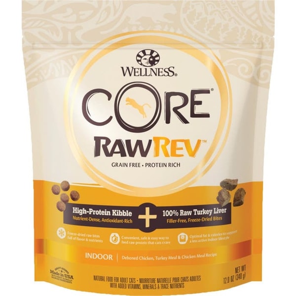 Petflow Wellness CORE RawRev Grain Free Freeze Dried Turkey Liver Dry Indoor Cat Food Review
