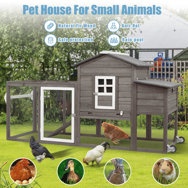PETSCOSSET Chicken Coop with Wheels Review