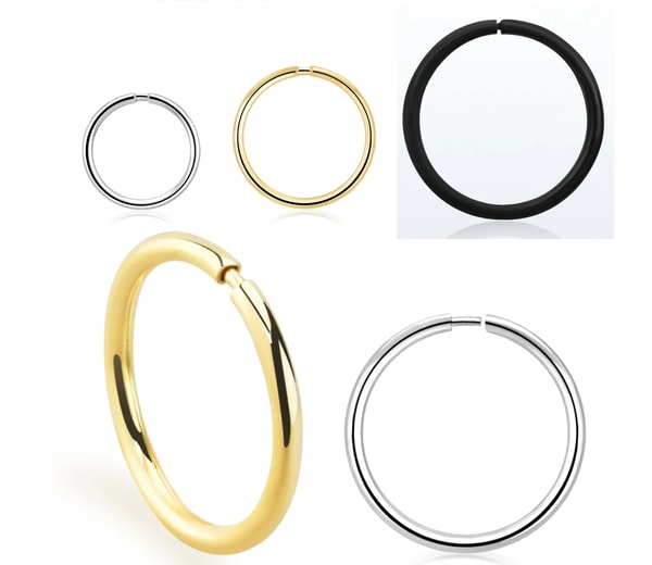 Piercing-Store.com Nasenring aus 925er Sterling Silber silberfarbig goldfarbig schwarz Nasenpiercing Bewertung