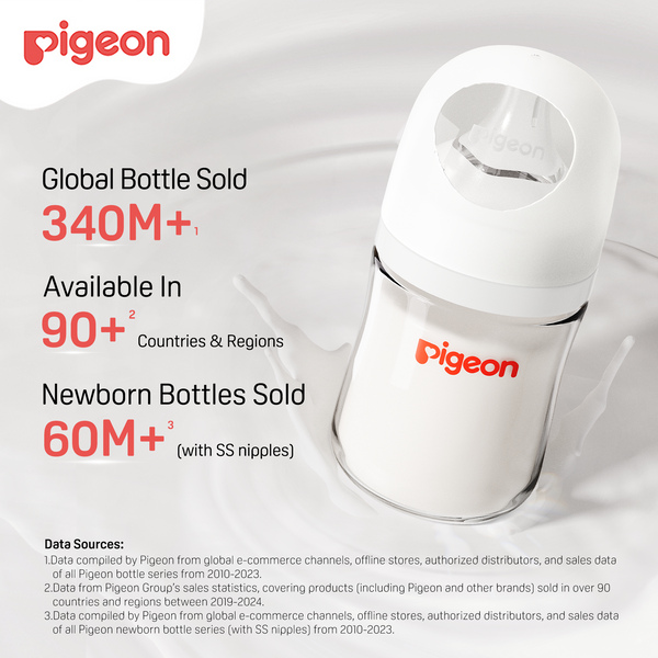 Pigeon Glass Wide Neck Baby Bottle, 2 Packs, 8.1 Oz (3+ months) Review