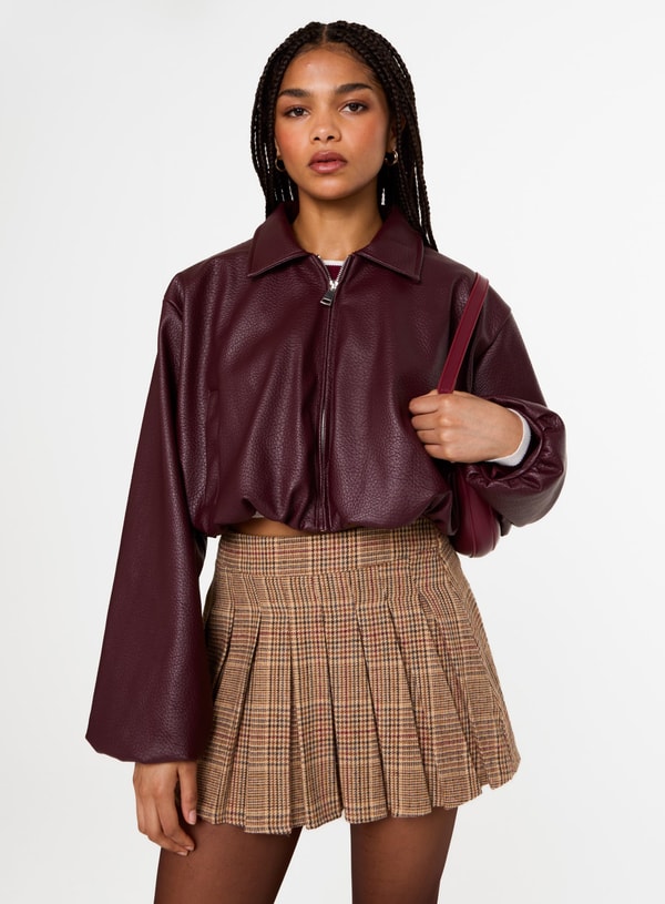 Pink Vanilla Faux Leather Puffball Jacket Reviews
