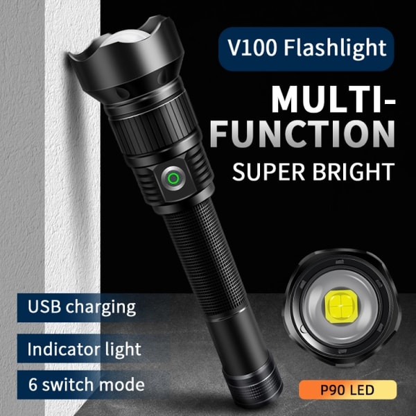 Pinobuy V100 Zoomable Flashlight Type-C Review