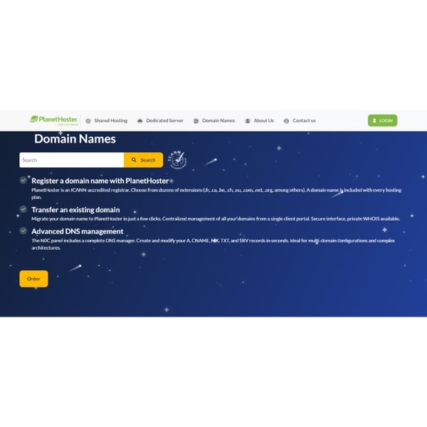 PlanetHoster Domain Names Review