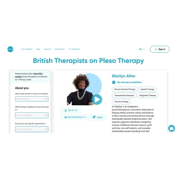 Pleso British Therapists Review
