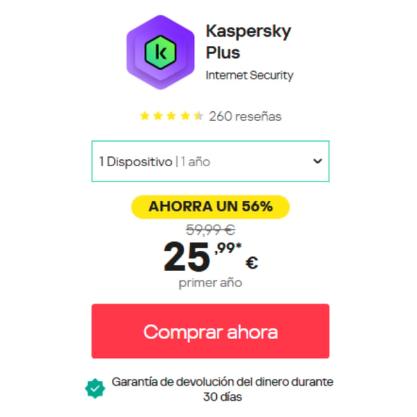 Kaspersky Plus Internet Security Rese&ntilde;a