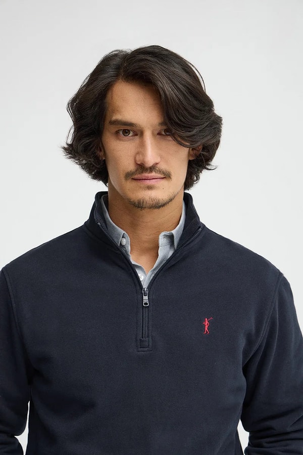 Polo Club Sudadera Rigby Go Sweat Zipper Neck VO Azul Marino rese&ntilde;a