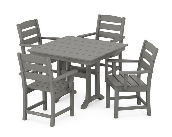 POLYWOOD Lakeside 5-Piece Farmhouse Trestle Arm Chair Dining Set Review