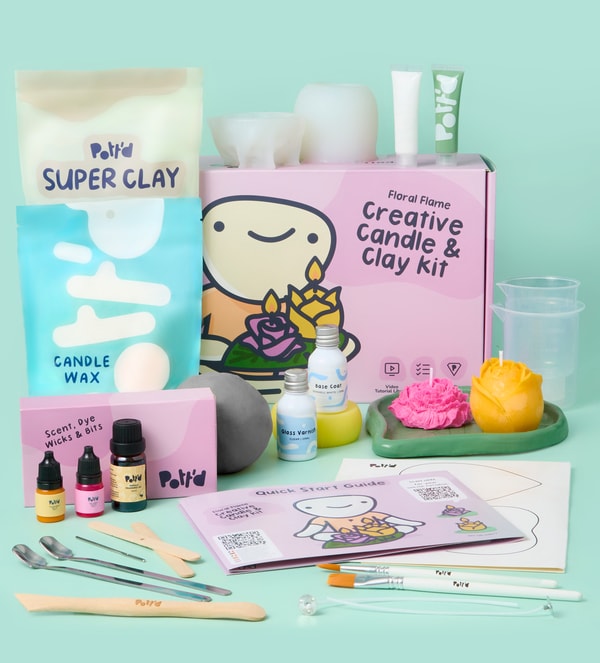Pott'd Floral Flame Creative Candle & Clay Kit Review