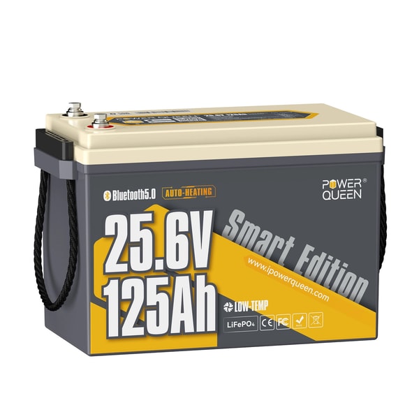 Power Queen 24V 125Ah Smart LiFePO4 Bootsbatterie Bewertung