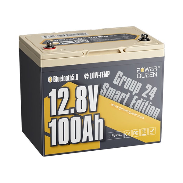 Power Queen 12V 100Ah Group 24 Smart Deep Cycle Lithium Battery Reviews