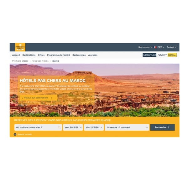 Premi&egrave;re Classe Nos villes au Maroc Avis