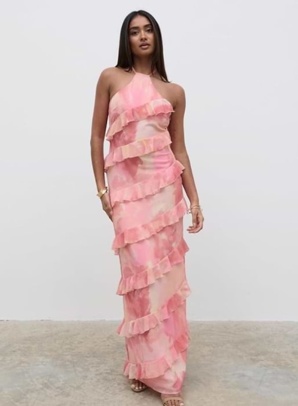 Pretty Lavish Katy Ruffle Maxi Dress Reviews