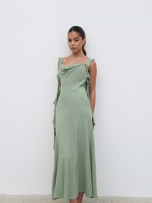 Pretty Lavish Rya Ruffle Midaxi Dress Reviews